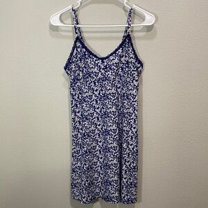 5 for‎ $25 René rofé slip nightgown floral navy and white